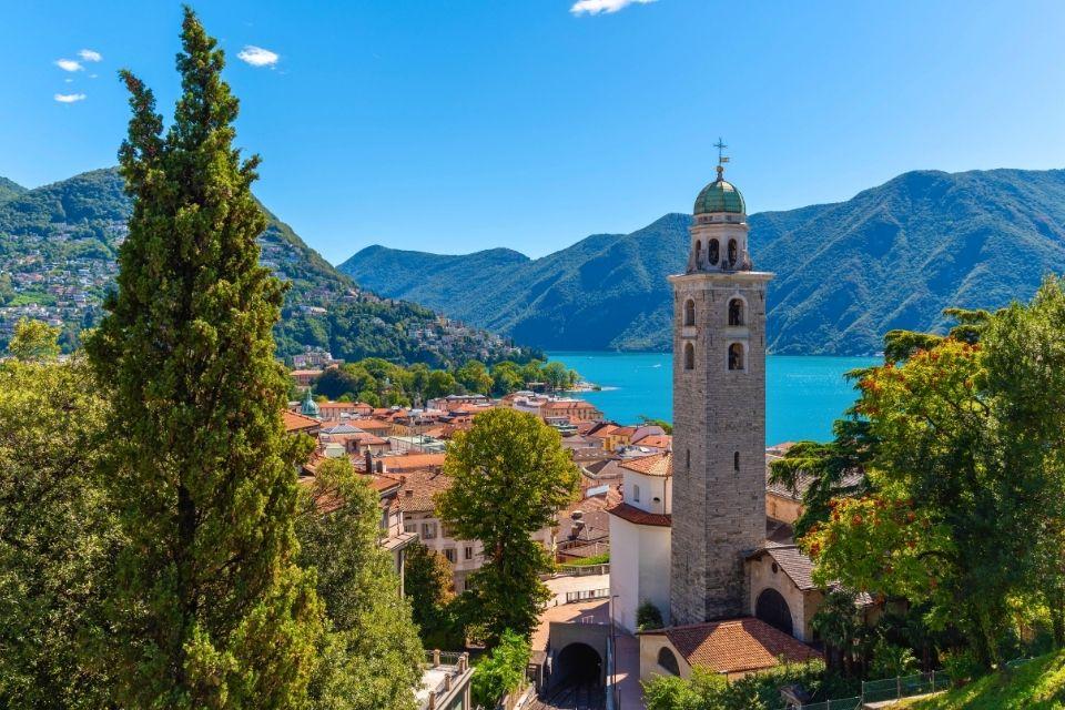 Lugano aan het meer van Lugano, Zwitserland