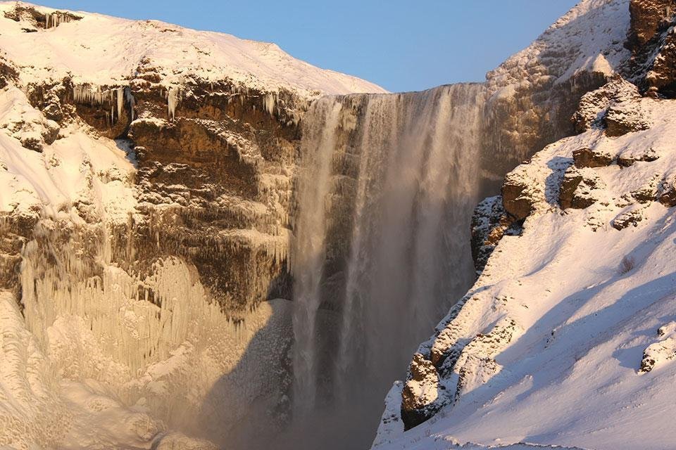 Skógarfoss IJsland winter