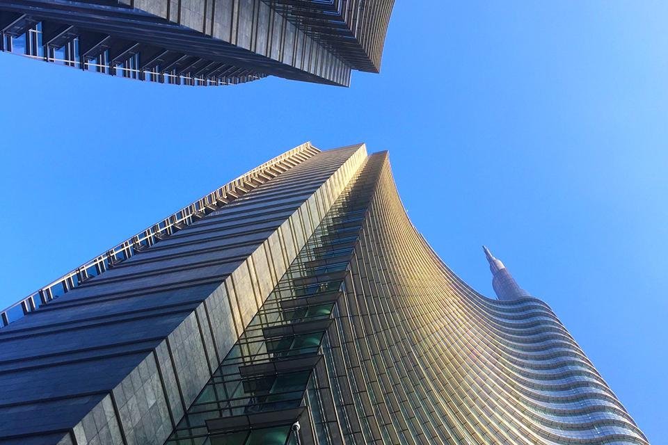Torre Unicredit in de wijk Porta Nuova, Milaan, Italië