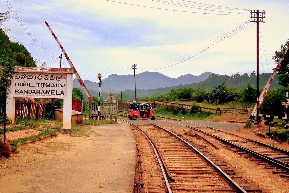 Het station Bandarawella, Sri Lanka