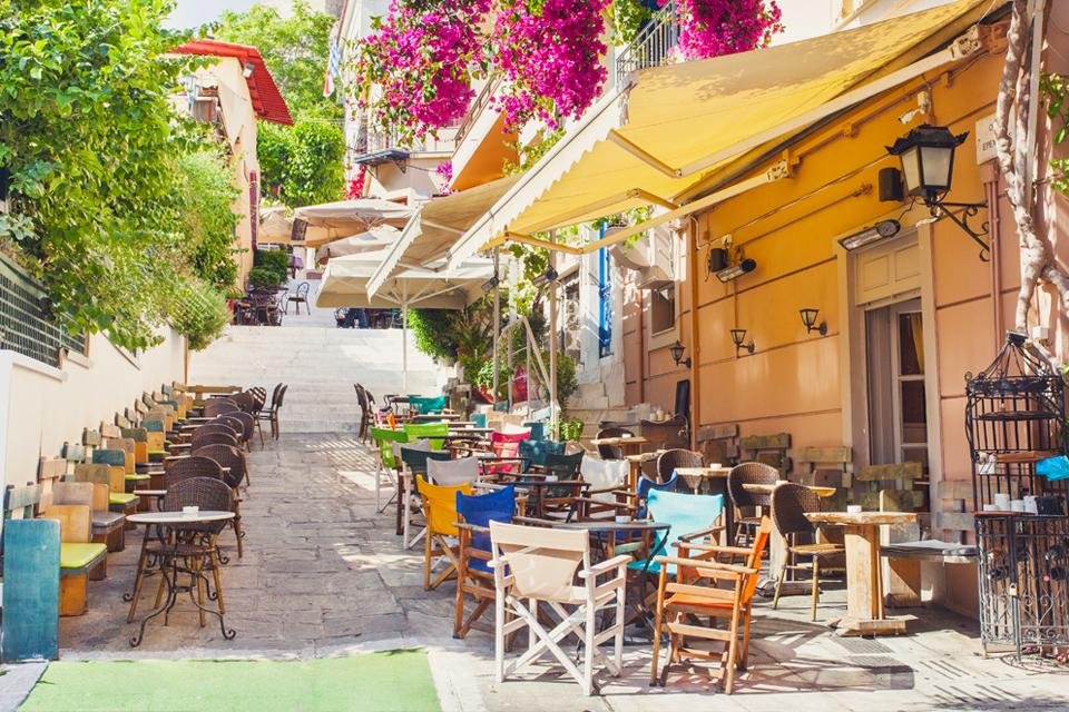 Plaka in Athene, Griekenland