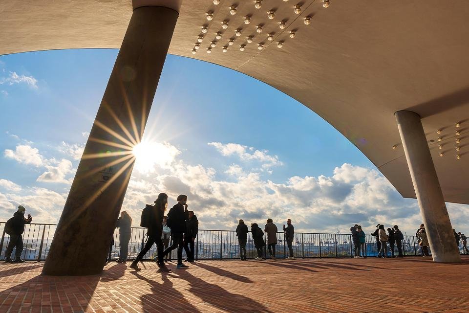 De Elbphilharmonie in Hamburg, Duitsland