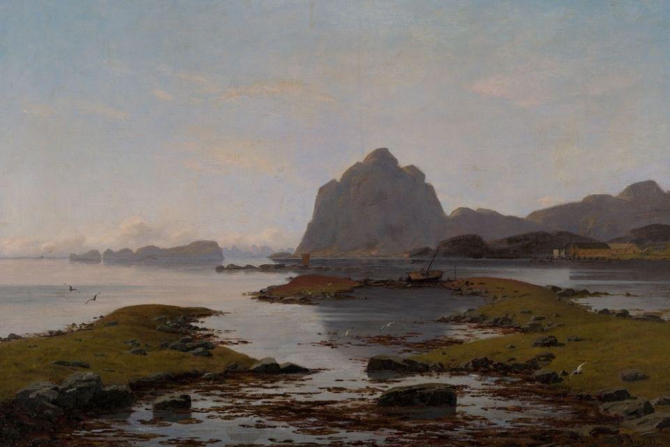 Betzy Akersloot-Berg, Kystparti i Nord Norge, 1883 | Nordnorsk Kunstmuseum