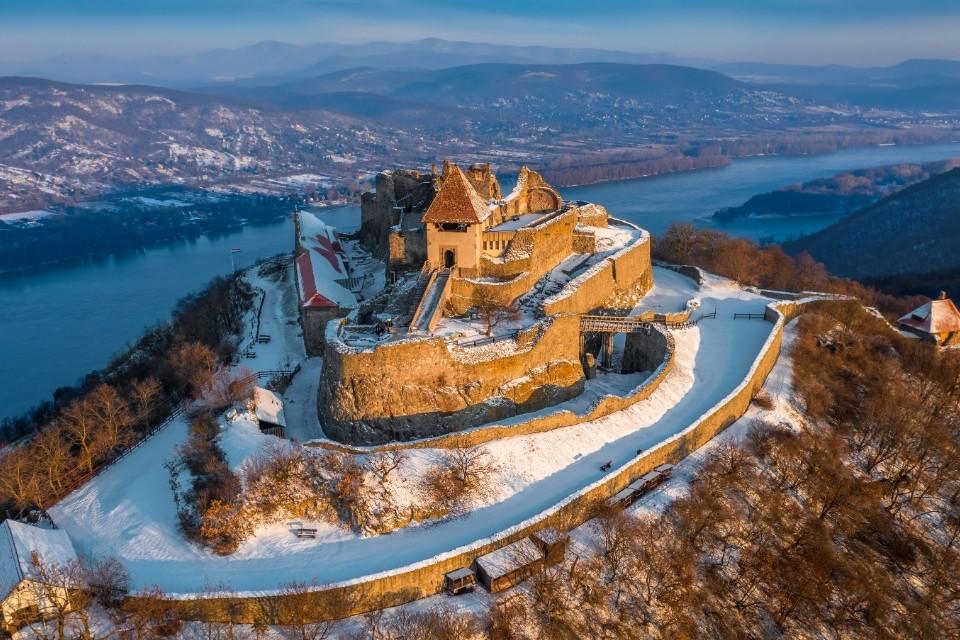 Winters Visegràd, Hongarije