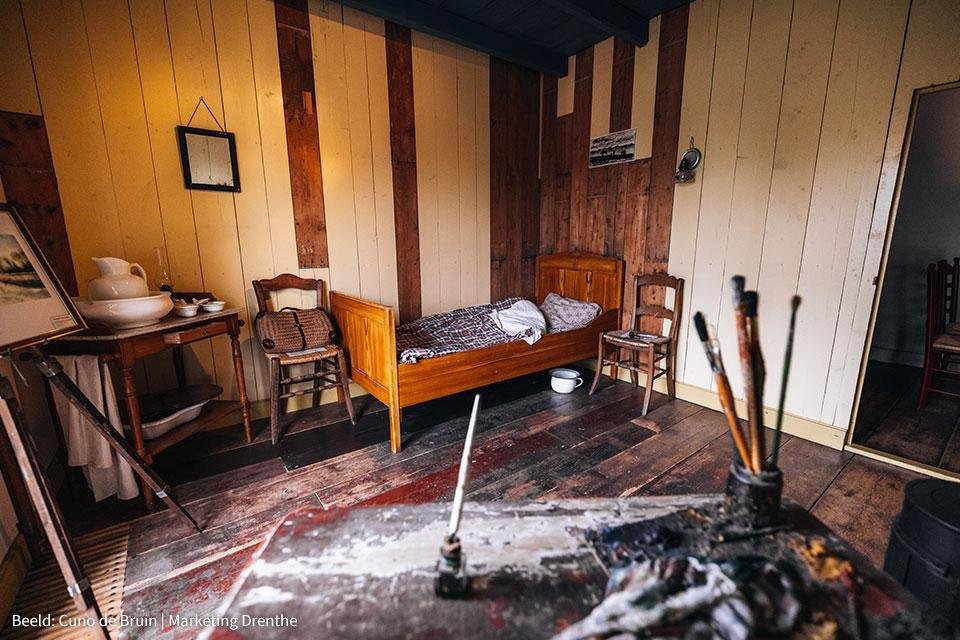 De kamer van Vincent van Gogh in het Van Goghhuis, Nieuw-Amsterdam/Veenoord, Nederland | Foto: Cuno de Bruin, Marketing Drenthe
