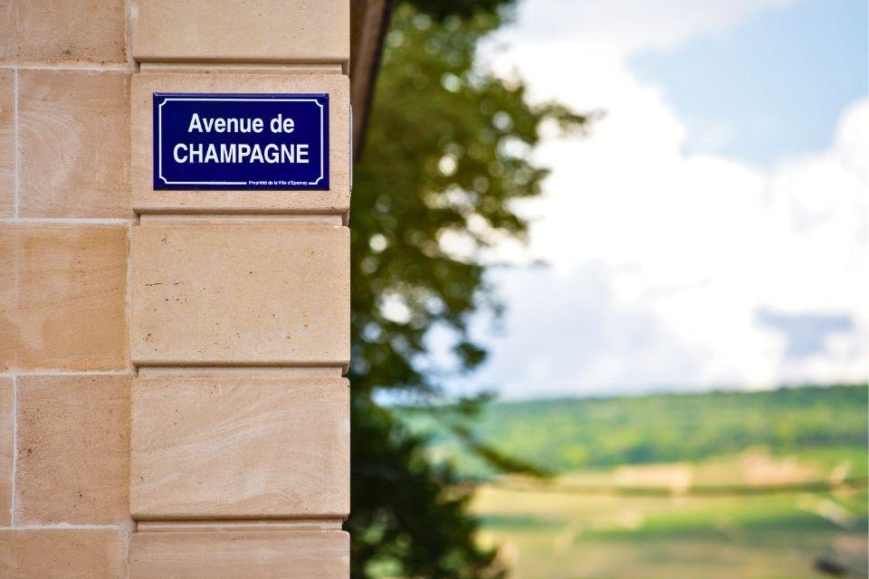 Avenue de Champagne in Épernay Frankrijk