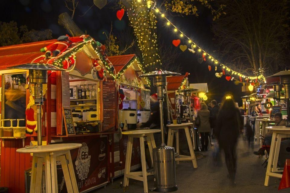 Kerstmarkt in Zagreb, Kroatië
