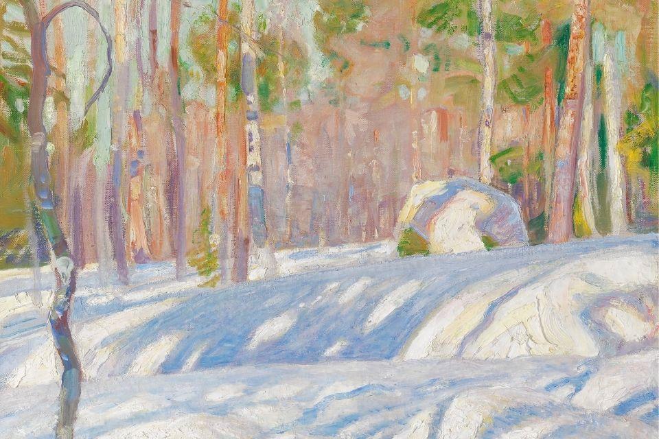 Pekka Halonen, Winterlandschap in de zon, 1911, Finnish National Gallery Collection. Ateneum Art Museum, Helsinki