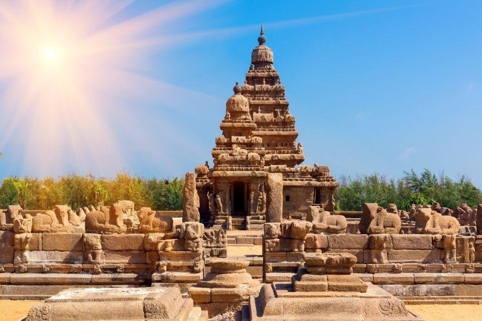 Kusttempel in Mahabalipuram India