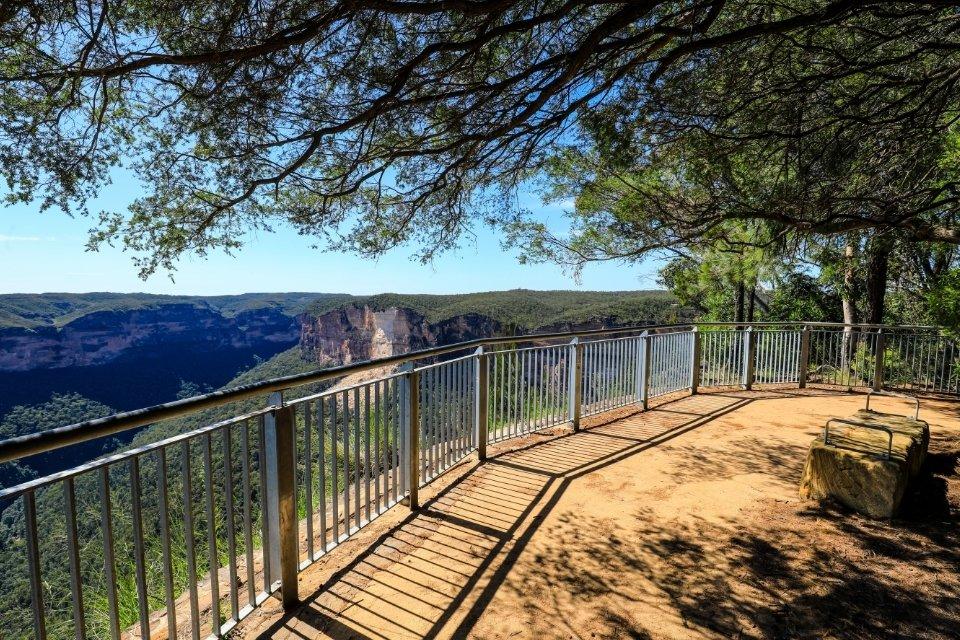 Uitzichtpunt Evans Lookout in de Blue Mountains, Australië