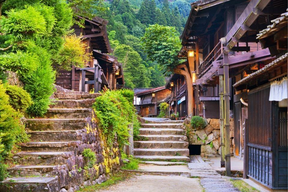 Het UNESCO-dorpje Tsumago, Japan