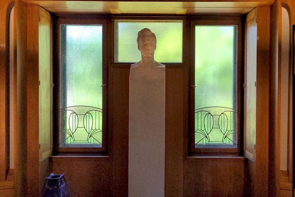 Buste van Nietzsche in het Nietzsche-Archiv, Weimar, Duitsland