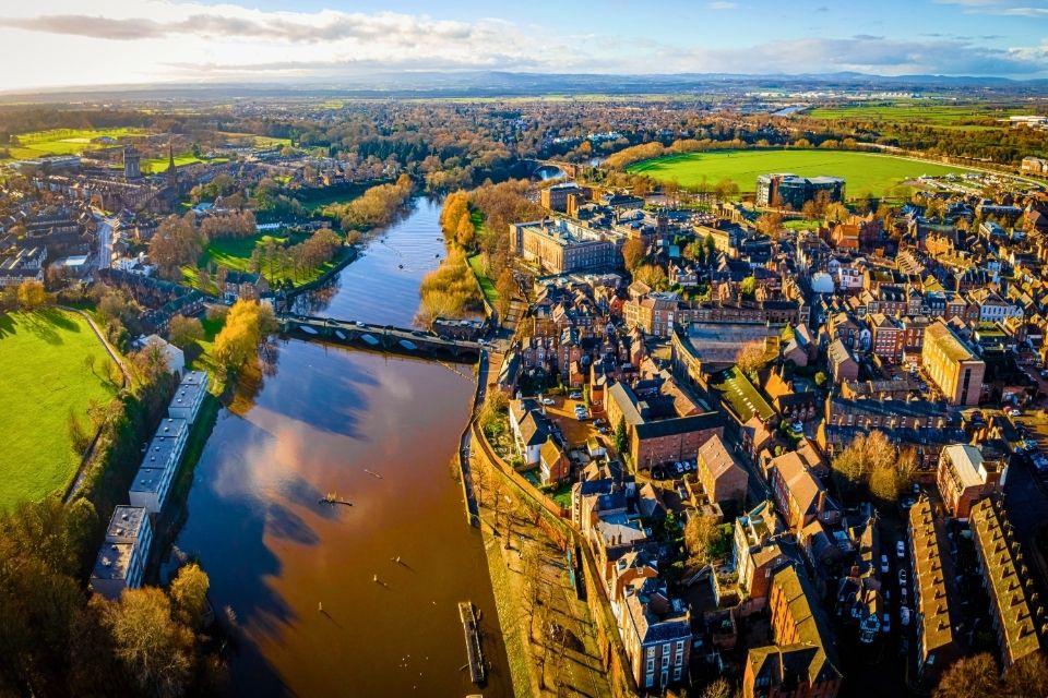 Zicht op de stad Chester in Groot-Brittannië