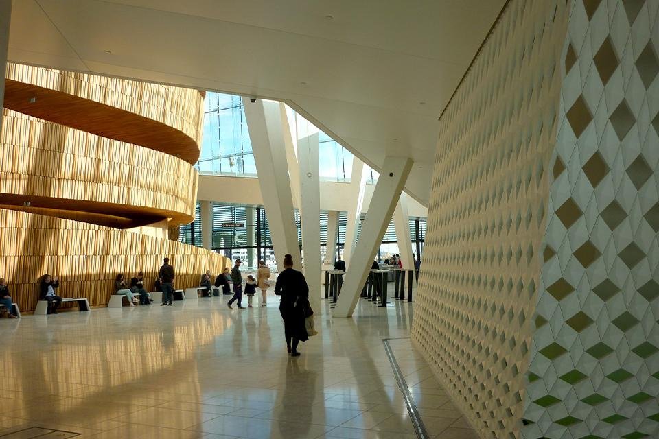 Binnen in de opera van Oslo, Noorwegen