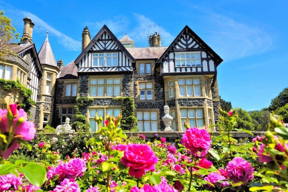 Bodnant Gardens bij Bodnant Hall Conwy Wales Groot-Brittannië