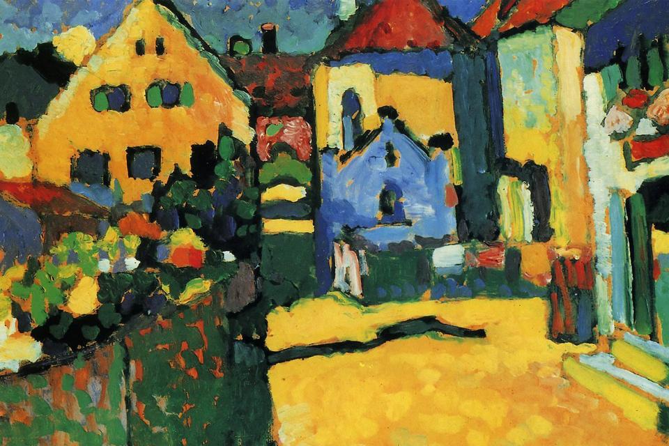 Vassily Kandinsky, (1909) Grungasse in Murnau, Lenbachhaus, München