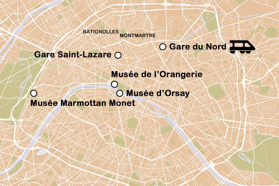 Routekaart Monet in Parijs – 100 jaar later