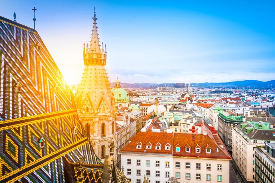 Uitzicht vanaf de Stephansdom in Wenen, Oostenrijk