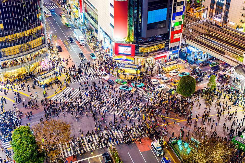 Shibuya-kruising in Tokyo, Japan