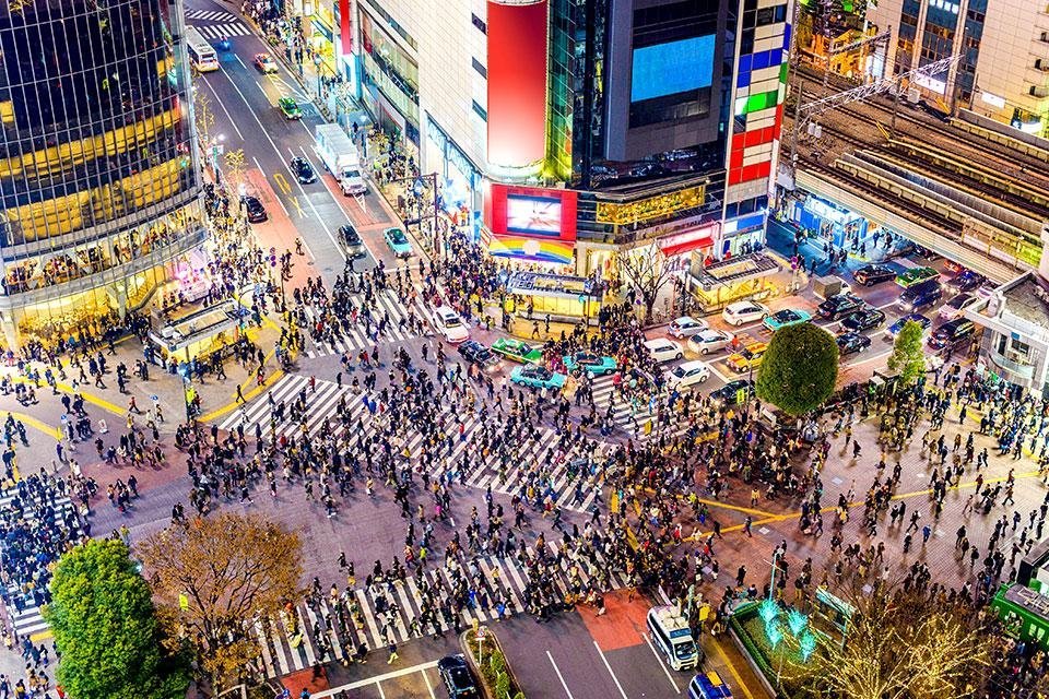 Shibuya-kruising in Tokyo, Japan
