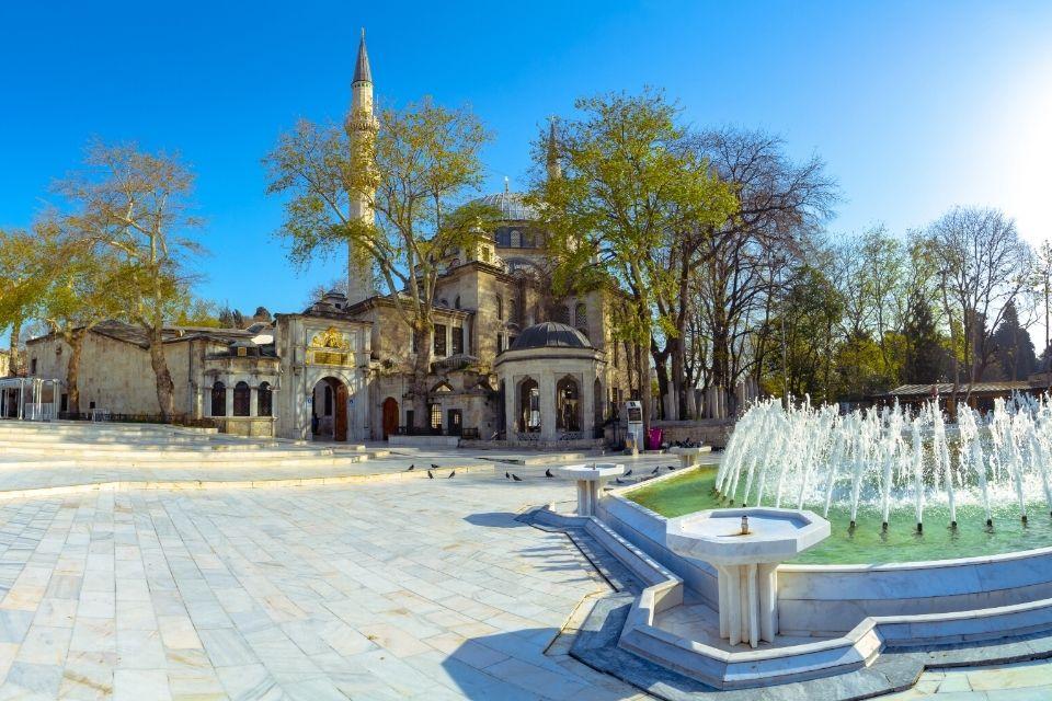 De Eyüp Sultan-moskee in Istanbul Turkije