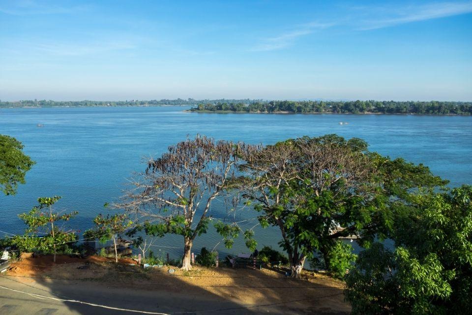 De Mekong bij Stung Treng Cambodja