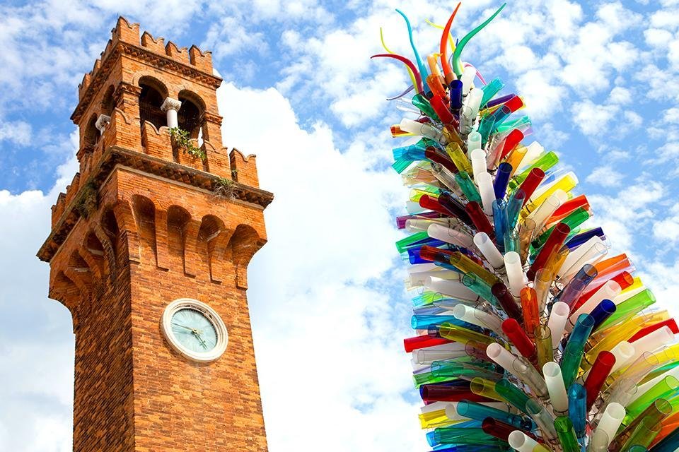 Kerstboom, Murano, Venetië, Italië