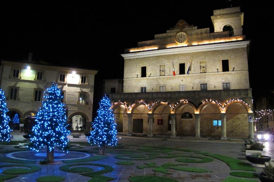 Kerst in Montefalco, Umbrië, Italië