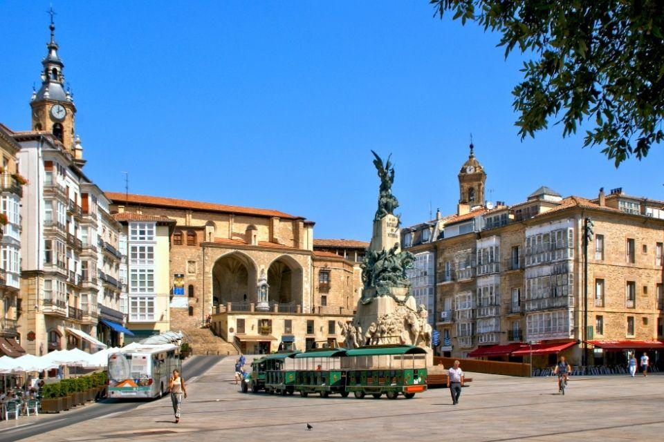Het charmante centrum van Vitoria-Gasteiz Spanje