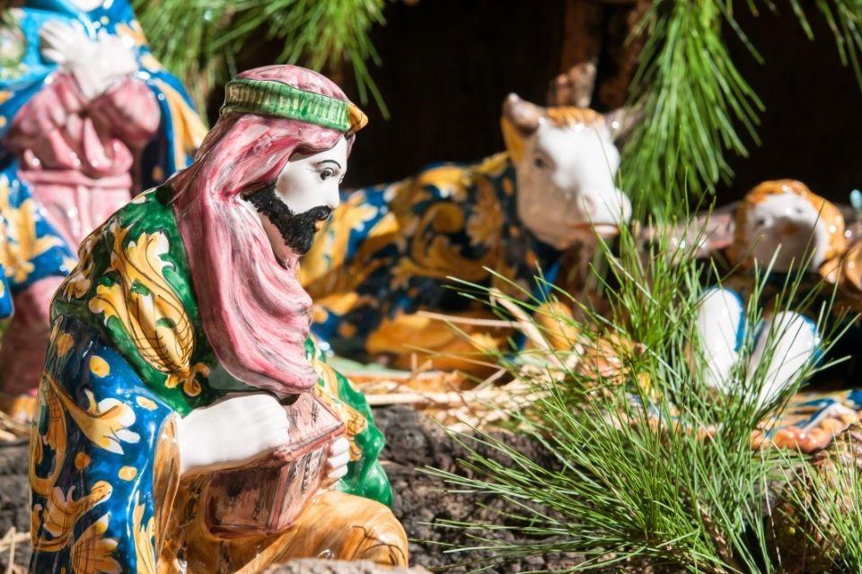 Kerststal Caltagirone Sicilië Italië