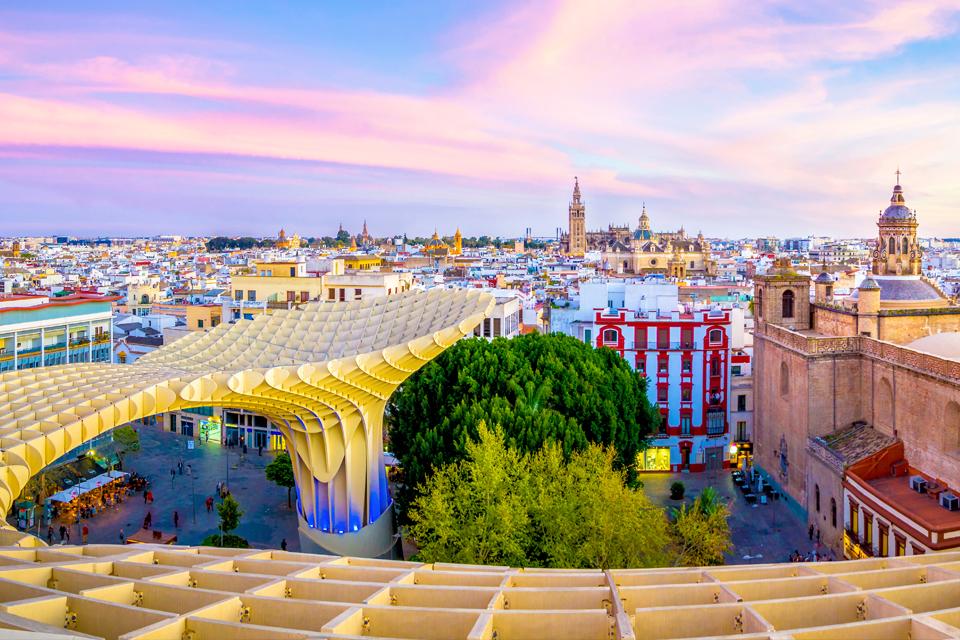 Uitzicht vanaf Metropol Parasol in Sevilla, Spanje