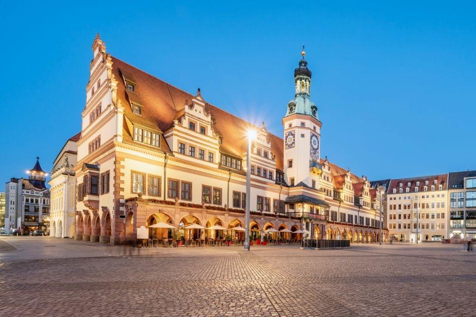 Het stadhuis van Leipzig Duitsland