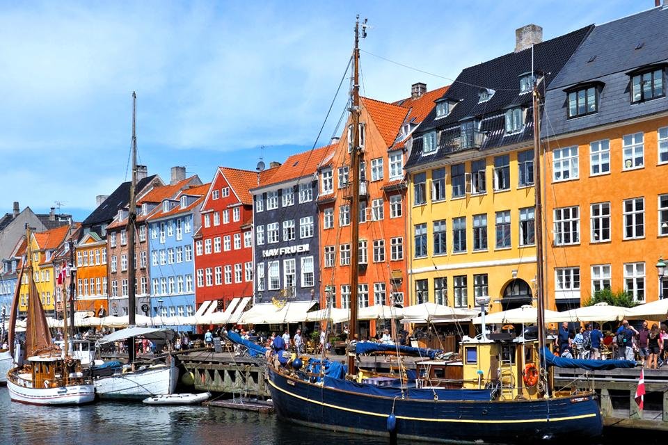 Nyhavn in Kopenhagen, Denemarken