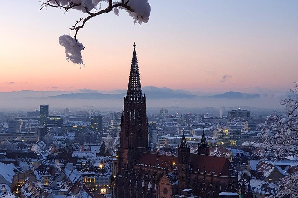 Freiburg, winter, Duitsland