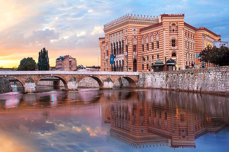 Nationale en universiteitsbibliotheek Sarajevo Bosnië-Herzegovina