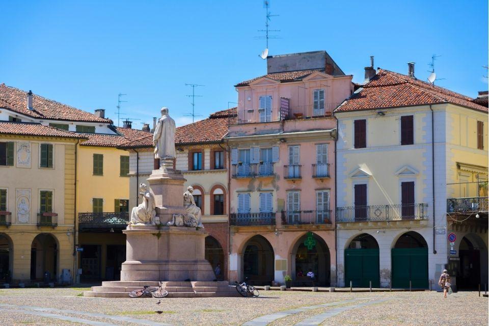 Het centrum van Vercelli Italië