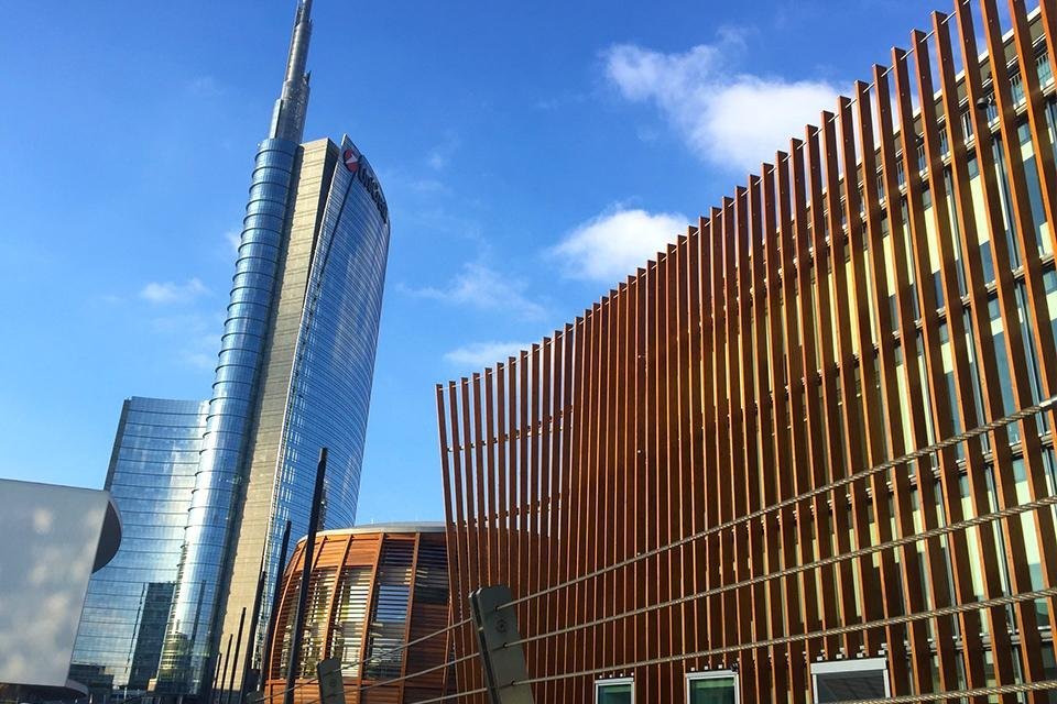 Torre Unicredit in de wijk Porta Nuova, Milaan, Italië