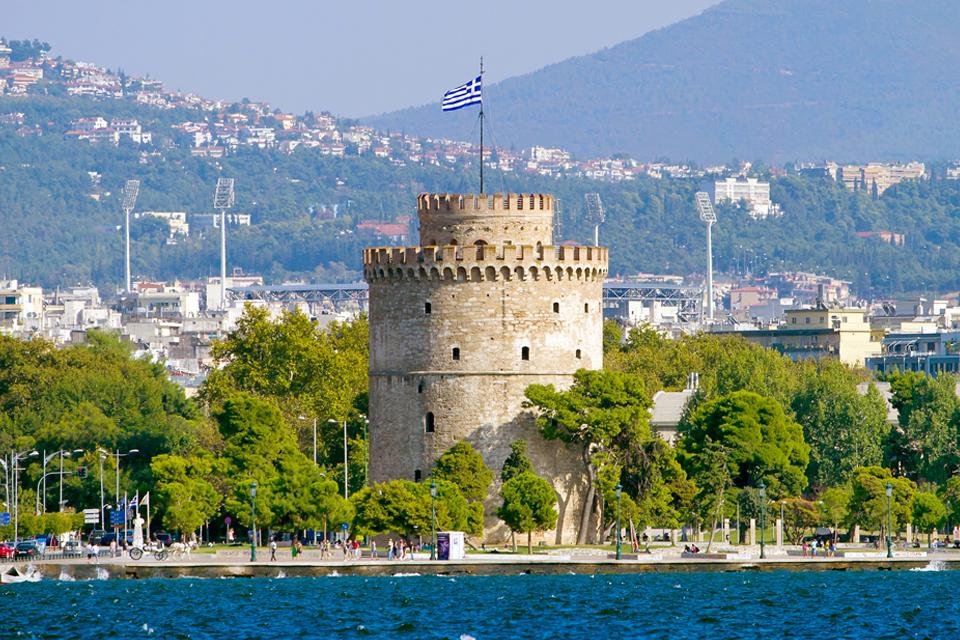 Witte toren in Thessaloniki, Griekenland