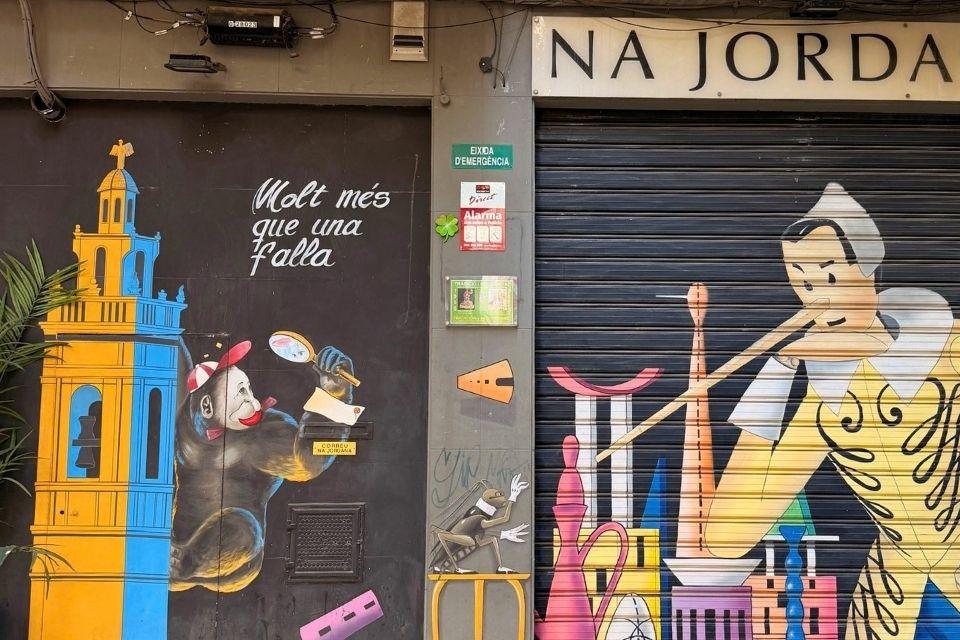 Muurschilderingen in Valencia Spanje
