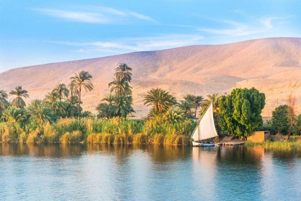 Felucca op de Nijl bij Aswan