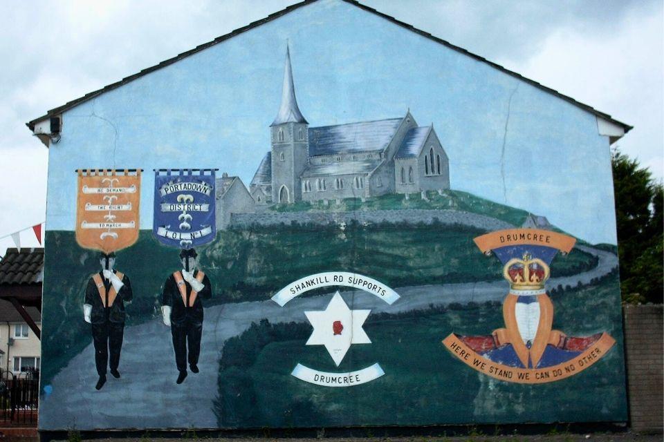 Muurschilderingen op Shankill Road, Ierland
