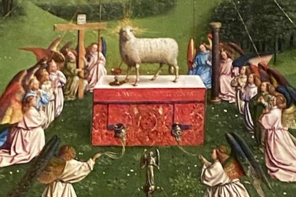 Schilderij De Aanbidding van het Lam Gods| Foto Alice Wesselink 