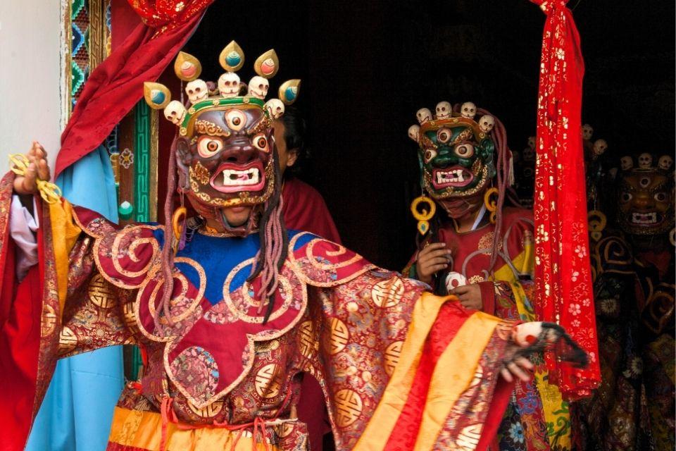 Religieus festival in Bhutan