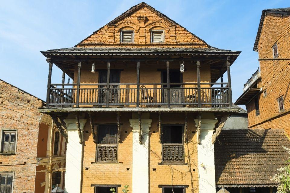 Typisch Newari huis in Bandipur, Nepal