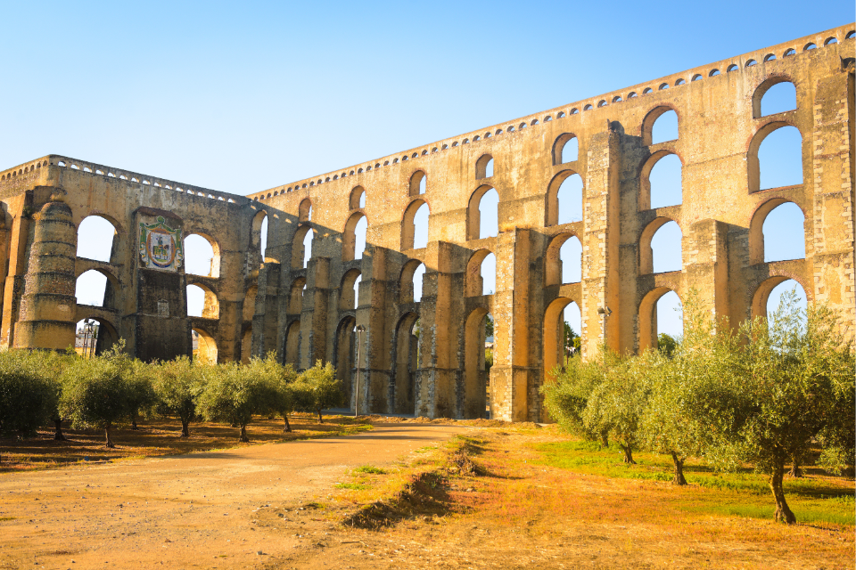 aquaduct van Amoreira, Elvas, Portugal