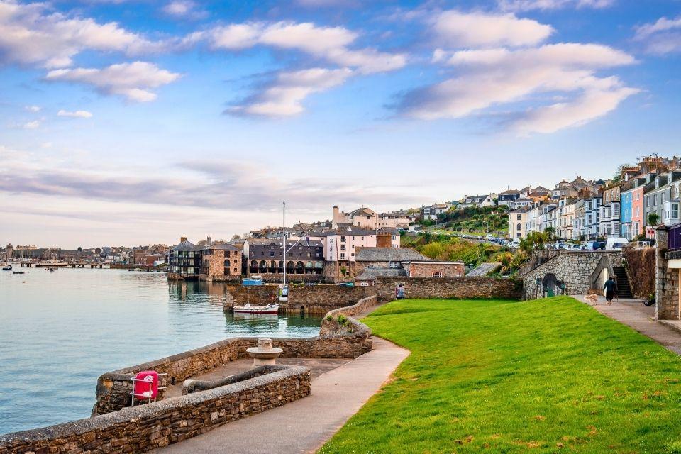 Zicht op Falmouth Cornwall Groot-Brittannië