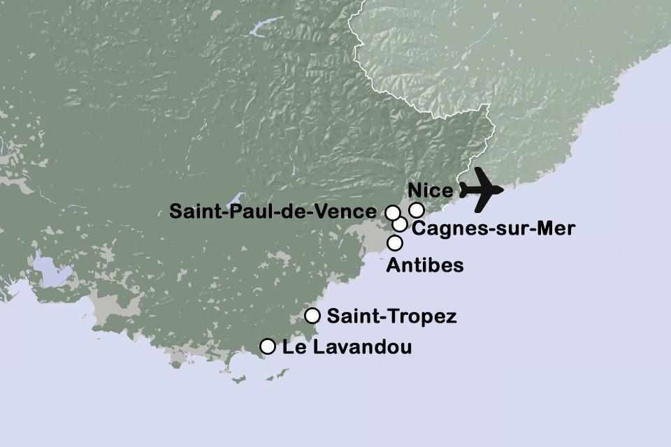 Routekaart Schilders van het Mediterrane licht
