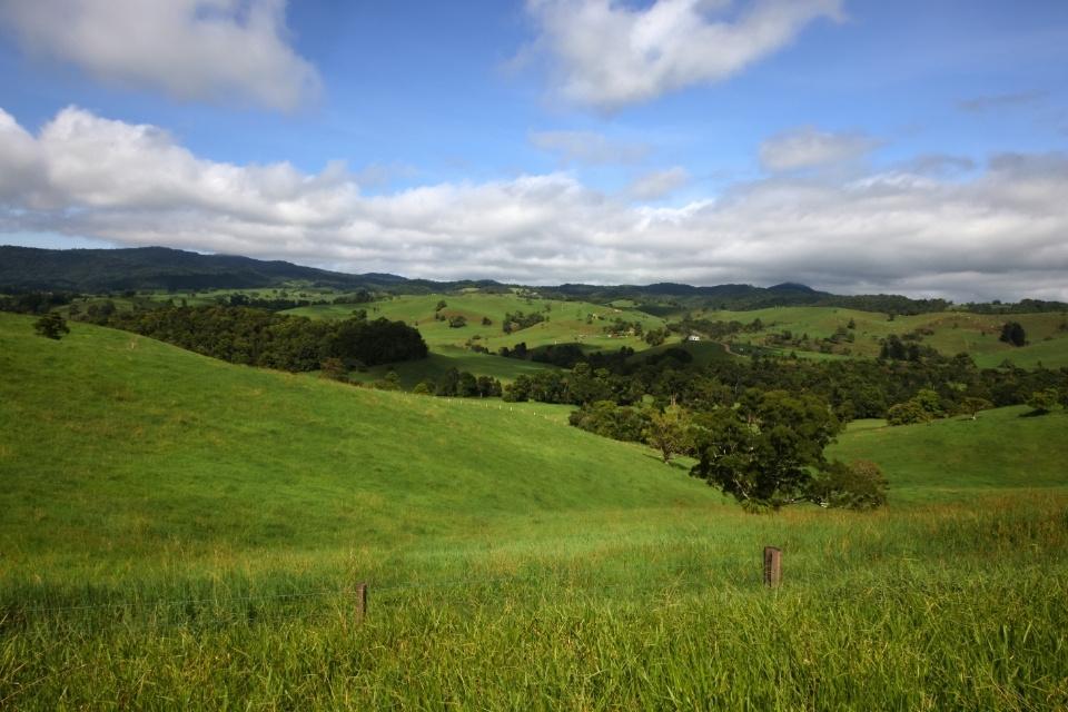 De glooiende heuvels van Mareeba, Australië