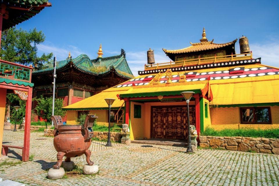 Gandantegchinlen-klooster in Ulaanbaatar Mongolië