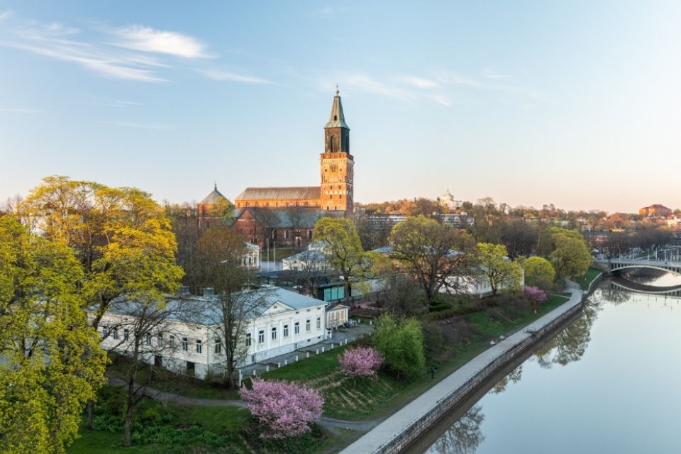 Zicht op Turku, Finland
